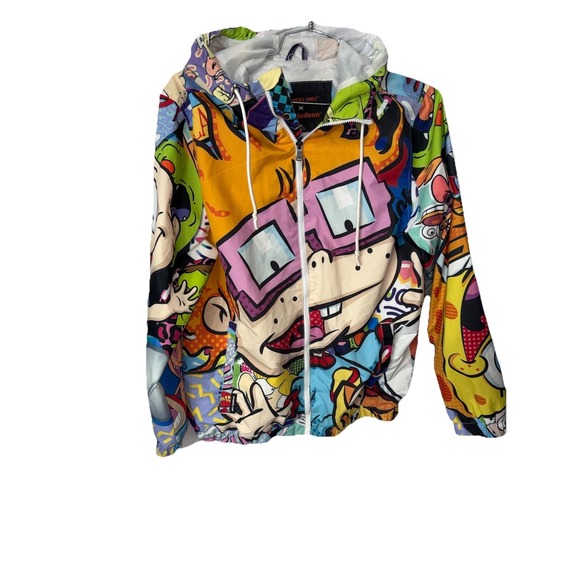 Members Only X Nickelodeon Rugrats Cartoon Hooded Zip Jacket Multicolor Men's M - Picture 9 of 12
